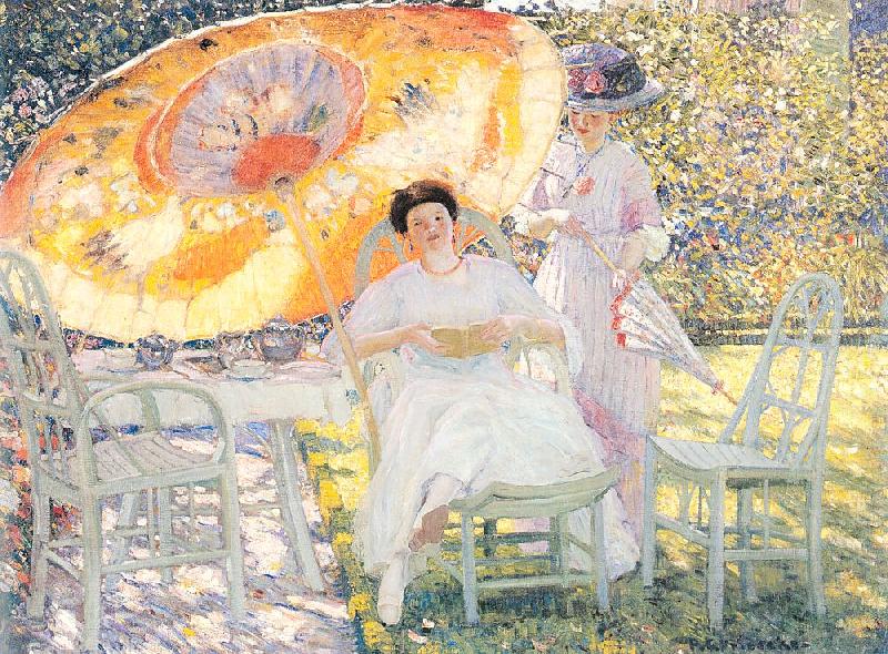 The Garden Parasol, Frieseke, Frederick Carl